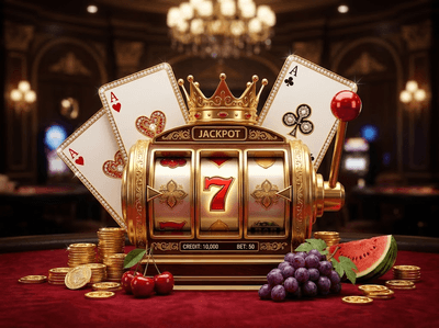 Futuristic mint-themed digital casino interface showing premium slots and gaming rewards
